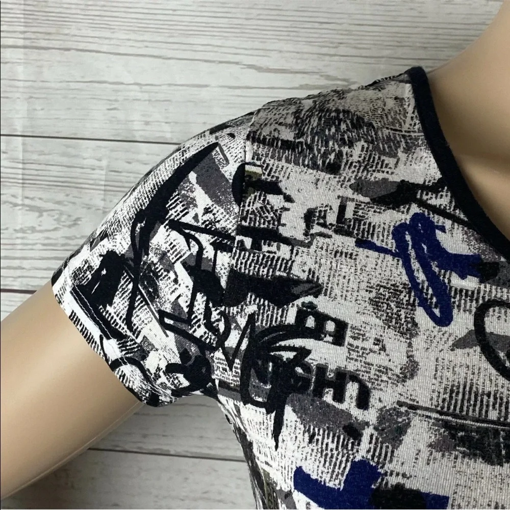 Topshop Bodycon Dress 🌺 Cute Newsprint - Picture 3 of 12